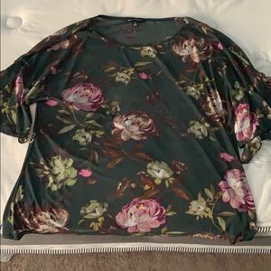 Green Floral Blouse, Zac & Rachel